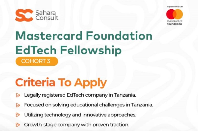 Mastercard Foundation EdTech Fellowship 2026 for Tanzanians
