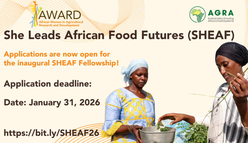 She Leads African Food Futures (SHEAF) Fellowship 2026