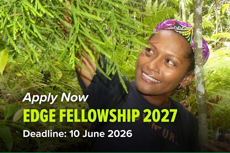 EDGE Fellowship 2027-2029 for Early-career Conservationists (up to GBP15,000 grant)