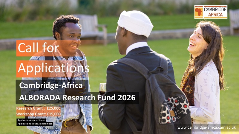 Cambridge-Africa ALBORADA Research Fund 2026 (up to £25,000)